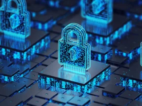 digital locks floating over circuit board